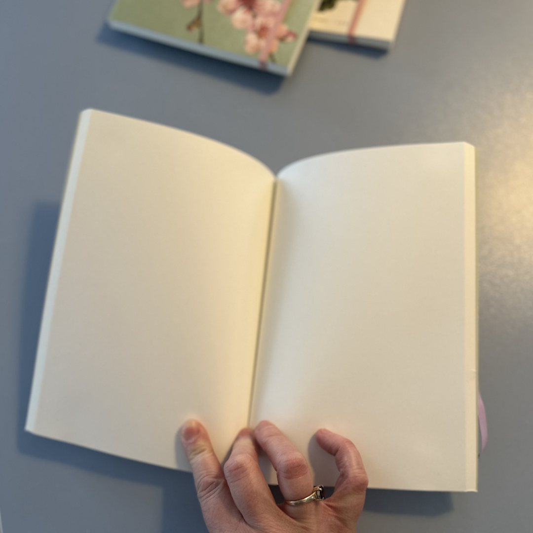 Notesbog med pelargonie