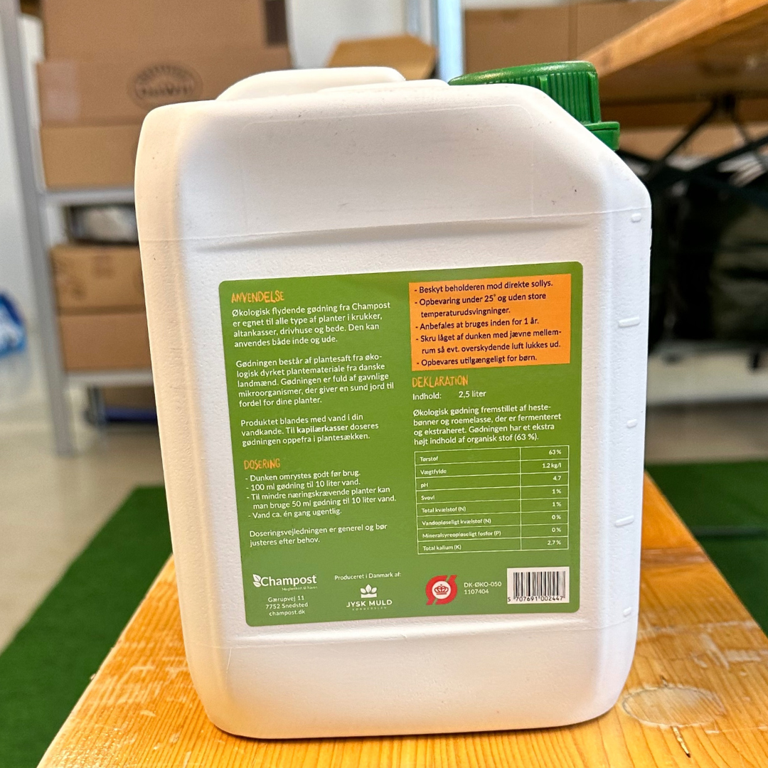 Flydende ØKO gødning, 2,5 L