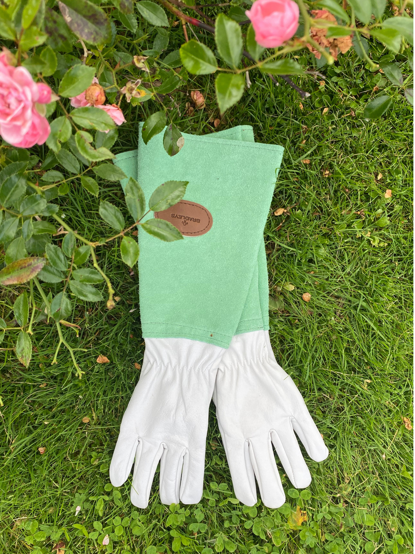 Rosenhandske, grøn, str. S