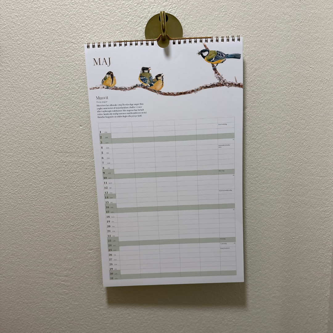 Fugle i haven Kalender 2026