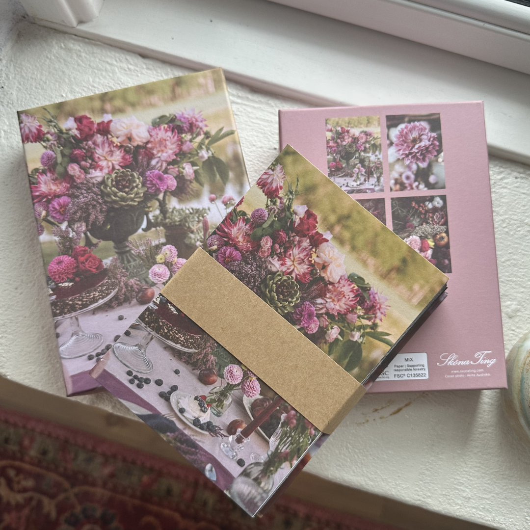 Kortæske med sommerblomster – 20 kort