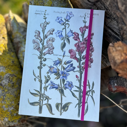 Notesbog med vintage blomster
